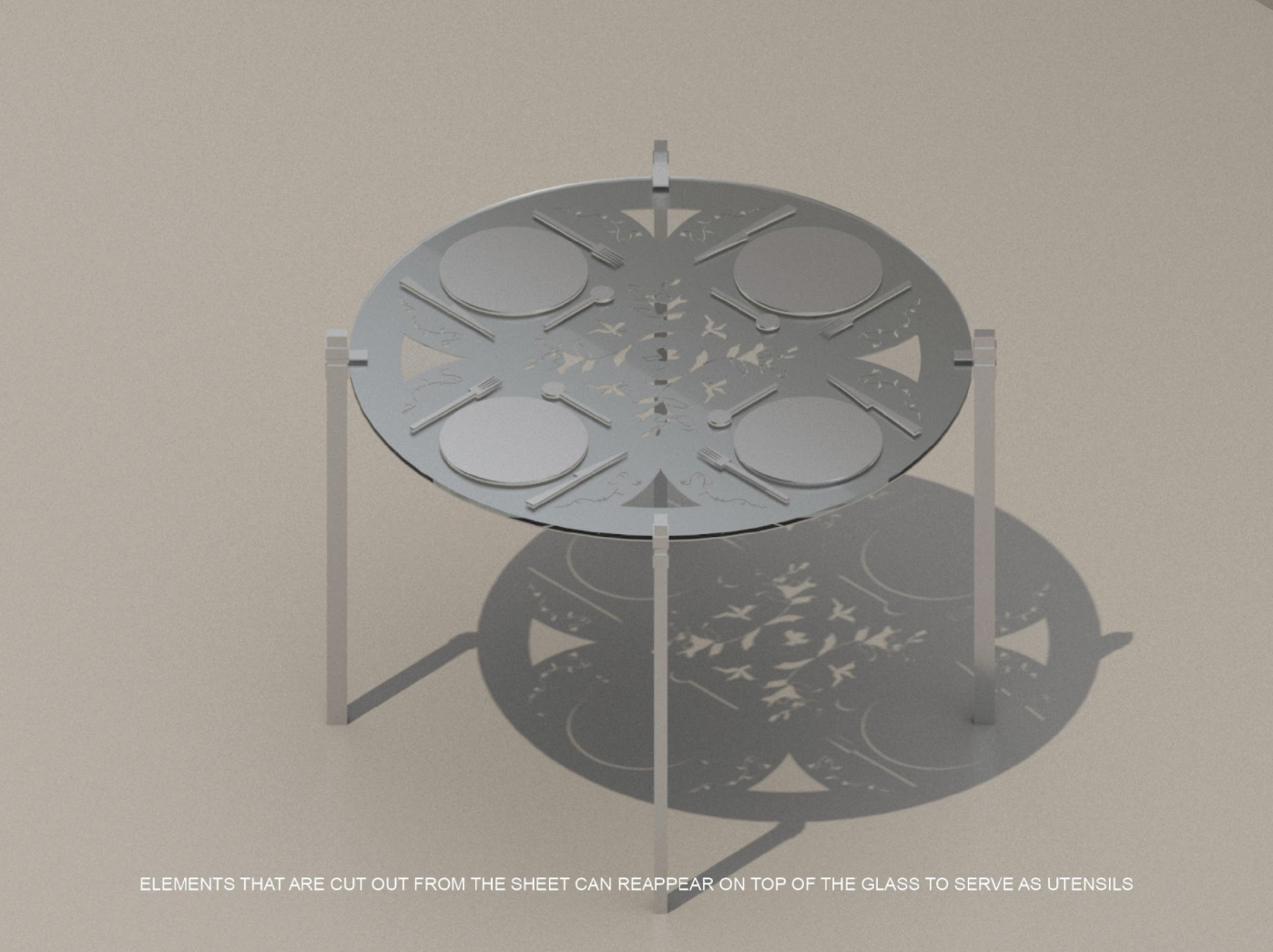 Silver Tablecloth - Idea for a Table